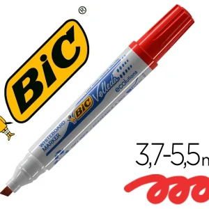 Marcador Quadro Branco Bic Velleda Verm 1751 Biselada Cx.12