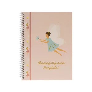 Caderno Espiral A4 Pautado FAIRIES Rose 80Fls