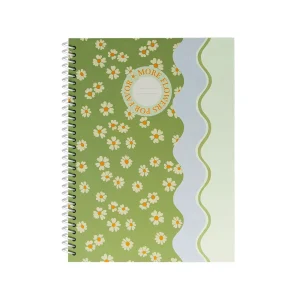 Caderno Espiral A4 Quadriculado FLOWERS Waves 80Fls