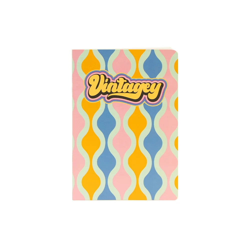 Caderno Agrafado A5 Pautado VINTAGEY Waves 48Fls
