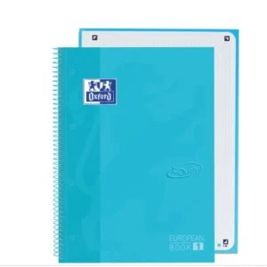 Caderno Espiral A4 Oxford Touch Capa Dura Azul Pastel Xadrez