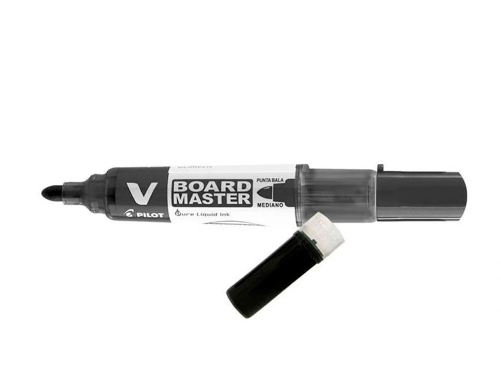 Recargas Marcador Pilot V-Board Master Begreen Preto Cx.12 - Image 3