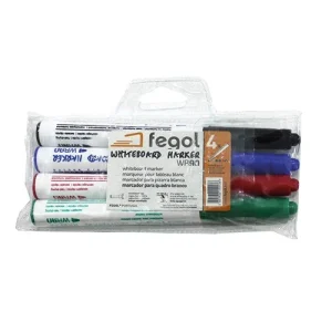Blister 4 Marcadores Quadro Branco Sortidos