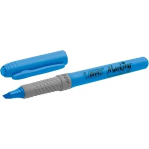 Marcador Fluorescente Bic Grip Azul