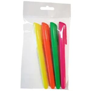 Marcador Fluorescente Fino Epene Pack 4 Cores