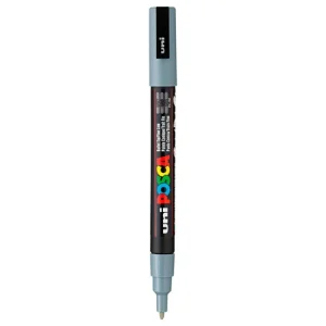 Marcador Permanente Uni Posca PC-3M Cinza (Fino 0.9-1.3mm)