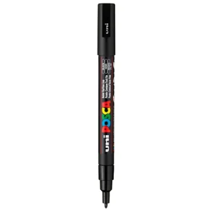 Marcador Permanente Uni Posca PC-3M Preto (Fino 0.9-1.3mm)